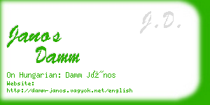 janos damm business card